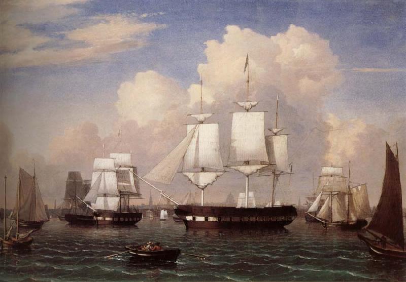 unknow artist Warship China oil painting art